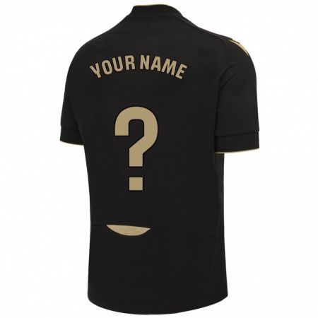 Kandiny Niño Camiseta Su Nombre #0 Negro 2ª Equipación 2023/24 La Camisa Chile