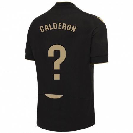Kandiny Niño Camiseta Martín Calderón #0 Negro 2ª Equipación 2023/24 La Camisa Chile