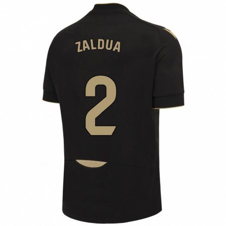 Kandiny Niño Camiseta Joseba Zaldua #2 Negro 2ª Equipación 2023/24 La Camisa Chile