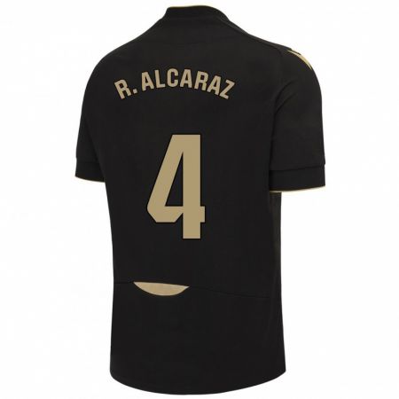 Kandiny Niño Camiseta Rubén Alcaraz #4 Negro 2ª Equipación 2023/24 La Camisa Chile