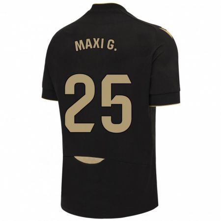 Kandiny Niño Camiseta Maxi Gómez #25 Negro 2ª Equipación 2023/24 La Camisa Chile