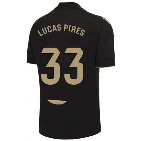 Kandiny Niño Camiseta Lucas Pires #33 Negro 2ª Equipación 2023/24 La Camisa Chile