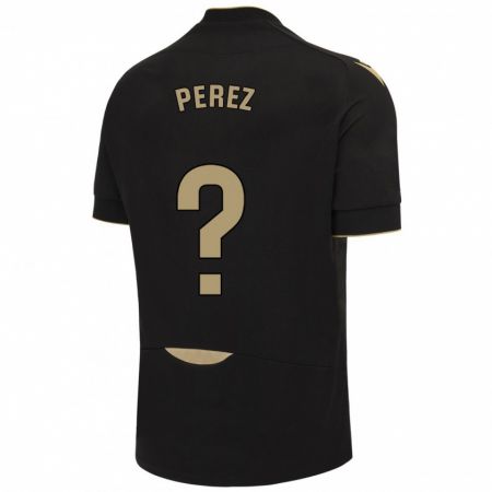 Kandiny Niño Camiseta Ángel Pérez #0 Negro 2ª Equipación 2023/24 La Camisa Chile