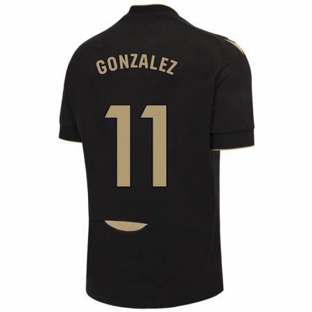 Kandiny Niño Camiseta Chus González #11 Negro 2ª Equipación 2023/24 La Camisa Chile