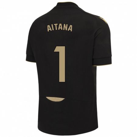 Kandiny Niño Camiseta Aitana #1 Negro 2ª Equipación 2023/24 La Camisa Chile
