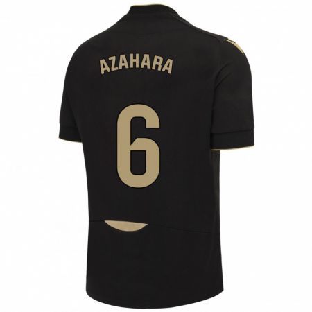 Kandiny Niño Camiseta Azahara #6 Negro 2ª Equipación 2023/24 La Camisa Chile