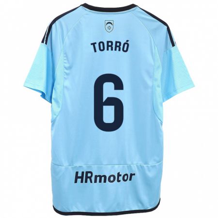Kandiny Niño Camiseta Lucas Torró #6 Azul 2ª Equipación 2023/24 La Camisa Chile
