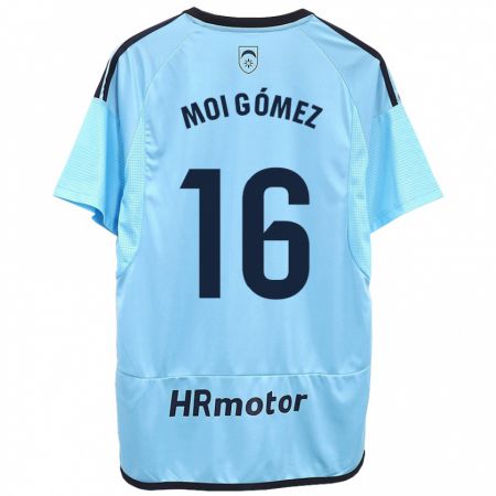 Kandiny Niño Camiseta Moi Gómez #16 Azul 2ª Equipación 2023/24 La Camisa Chile
