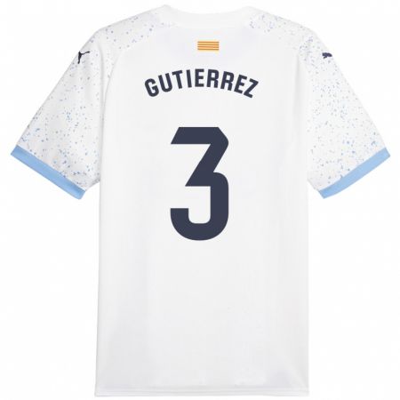 Kandiny Niño Camiseta Miguel Gutiérrez #3 Blanco 2ª Equipación 2023/24 La Camisa Chile