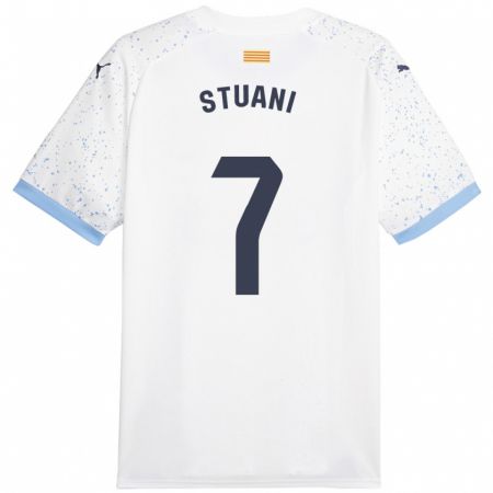 Kandiny Niño Camiseta Cristhian Stuani #7 Blanco 2ª Equipación 2023/24 La Camisa Chile