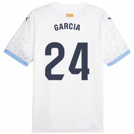 Kandiny Niño Camiseta Borja García #24 Blanco 2ª Equipación 2023/24 La Camisa Chile