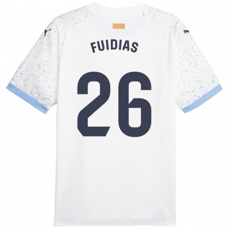 Kandiny Niño Camiseta Toni Fuidias #26 Blanco 2ª Equipación 2023/24 La Camisa Chile