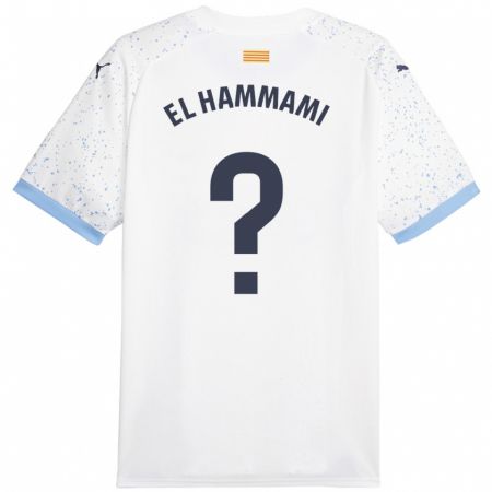Kandiny Niño Camiseta Ayoub El Hammami #0 Blanco 2ª Equipación 2023/24 La Camisa Chile