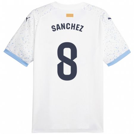 Kandiny Niño Camiseta Miguel Ángel Sánchez #8 Blanco 2ª Equipación 2023/24 La Camisa Chile