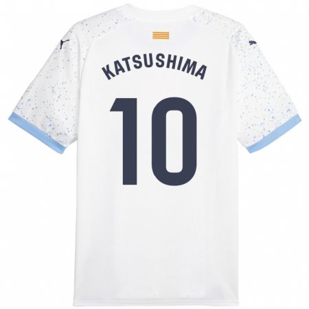 Kandiny Niño Camiseta Shinnosuke Katsushima #10 Blanco 2ª Equipación 2023/24 La Camisa Chile