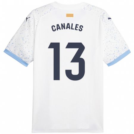Kandiny Niño Camiseta Juanvi Canales #13 Blanco 2ª Equipación 2023/24 La Camisa Chile