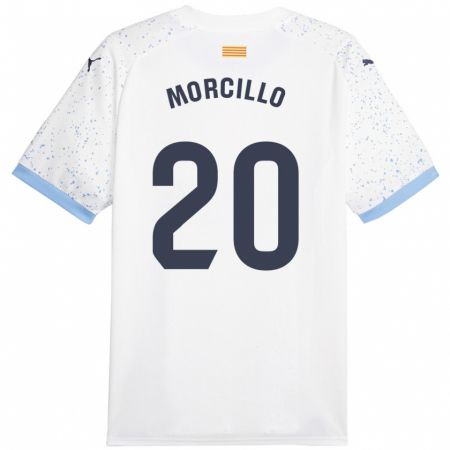 Kandiny Niño Camiseta Luis Morcillo #20 Blanco 2ª Equipación 2023/24 La Camisa Chile
