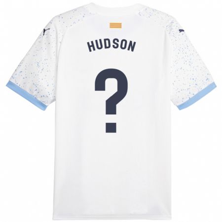 Kandiny Niño Camiseta Hudson #0 Blanco 2ª Equipación 2023/24 La Camisa Chile