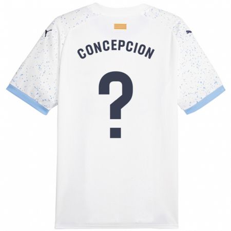 Kandiny Niño Camiseta Elian Concepción #0 Blanco 2ª Equipación 2023/24 La Camisa Chile