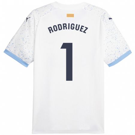 Kandiny Niño Camiseta Maria Rodríguez #1 Blanco 2ª Equipación 2023/24 La Camisa Chile