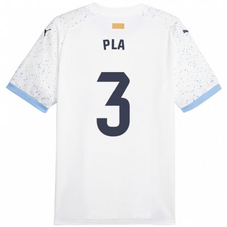 Kandiny Niño Camiseta Marta Pla #3 Blanco 2ª Equipación 2023/24 La Camisa Chile
