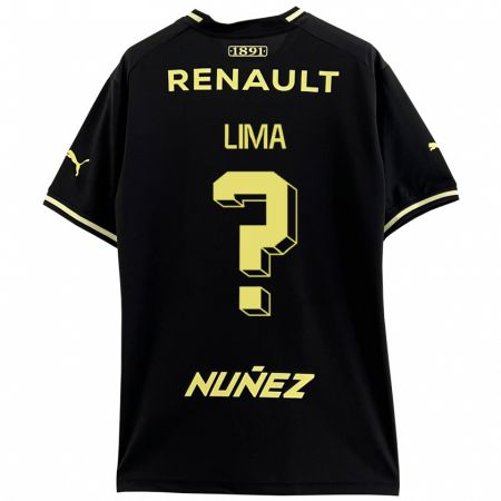 Kandiny Niño Camiseta Jhonatan Lima #0 Negro 2ª Equipación 2023/24 La Camisa Chile