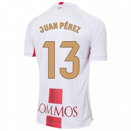 Kandiny Niño Camiseta Juan Pérez #13 Blanco 2ª Equipación 2023/24 La Camisa Chile