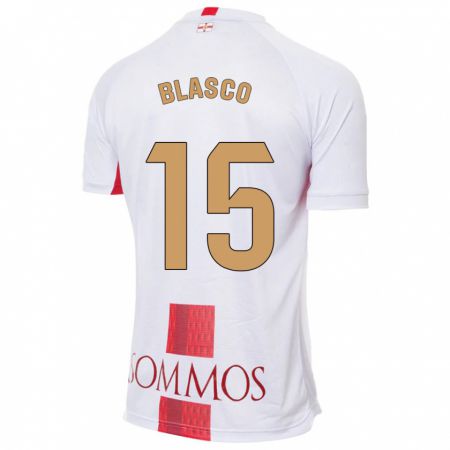 Kandiny Niño Camiseta Jérémy Blasco #15 Blanco 2ª Equipación 2023/24 La Camisa Chile