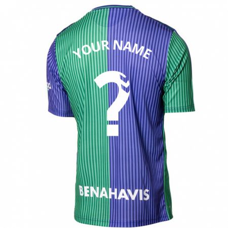 Kandiny Niño Camiseta Su Nombre #0 Verde Azul 2ª Equipación 2023/24 La Camisa Chile