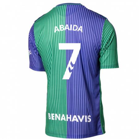 Kandiny Niño Camiseta Haitam Abaida #7 Verde Azul 2ª Equipación 2023/24 La Camisa Chile