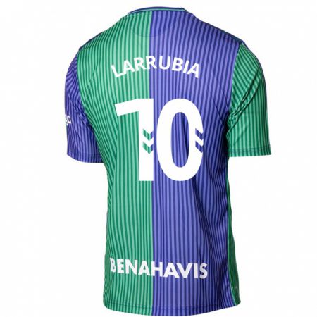 Kandiny Niño Camiseta David Larrubia #10 Verde Azul 2ª Equipación 2023/24 La Camisa Chile