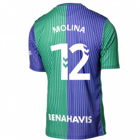 Kandiny Niño Camiseta Manu Molina #12 Verde Azul 2ª Equipación 2023/24 La Camisa Chile