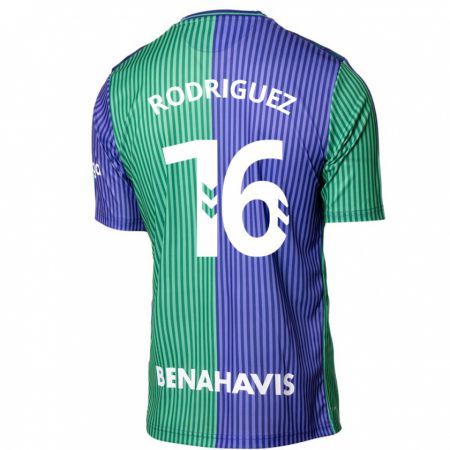 Kandiny Niño Camiseta Genaro Rodríguez #16 Verde Azul 2ª Equipación 2023/24 La Camisa Chile