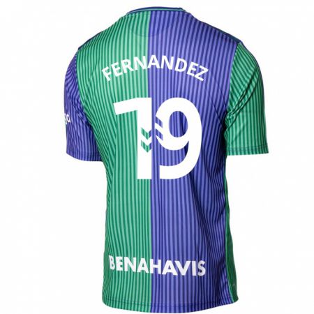Kandiny Niño Camiseta Roberto Fernández #19 Verde Azul 2ª Equipación 2023/24 La Camisa Chile