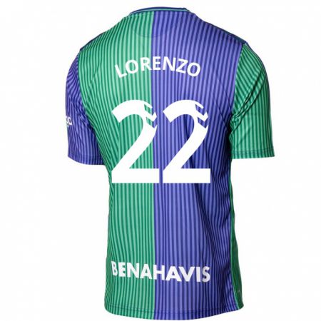 Kandiny Niño Camiseta Dani Lorenzo #22 Verde Azul 2ª Equipación 2023/24 La Camisa Chile