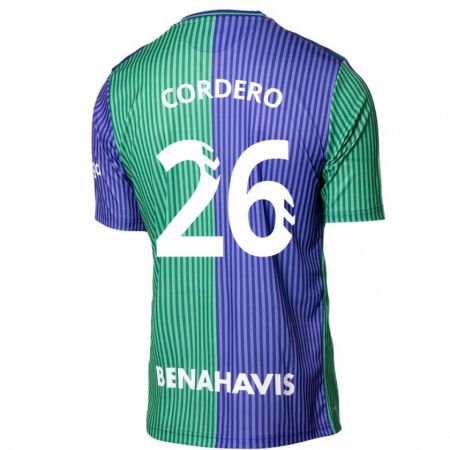 Kandiny Niño Camiseta Antonio Cordero #26 Verde Azul 2ª Equipación 2023/24 La Camisa Chile