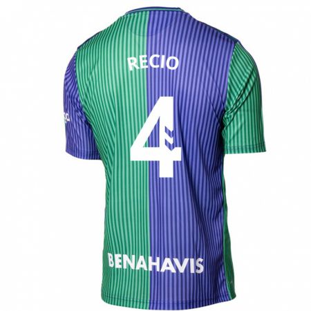Kandiny Niño Camiseta Ángel Recio #4 Verde Azul 2ª Equipación 2023/24 La Camisa Chile