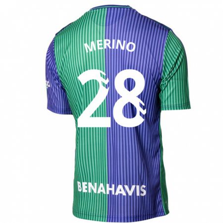 Kandiny Niño Camiseta Izan Merino #28 Verde Azul 2ª Equipación 2023/24 La Camisa Chile