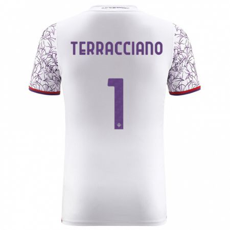 Kandiny Niño Camiseta Pietro Terracciano #1 Blanco 2ª Equipación 2023/24 La Camisa Chile