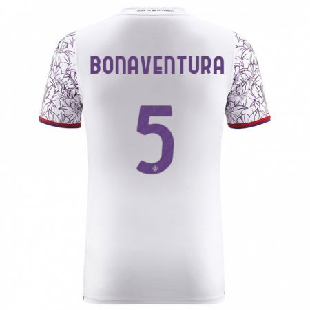 Kandiny Niño Camiseta Giacomo Bonaventura #5 Blanco 2ª Equipación 2023/24 La Camisa Chile
