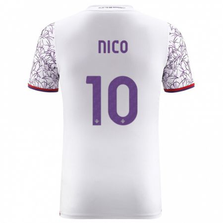 Kandiny Niño Camiseta Nicolás González #10 Blanco 2ª Equipación 2023/24 La Camisa Chile
