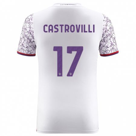Kandiny Niño Camiseta Gaetano Castrovilli #17 Blanco 2ª Equipación 2023/24 La Camisa Chile