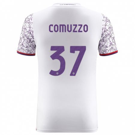 Kandiny Niño Camiseta Pietro Comuzzo #37 Blanco 2ª Equipación 2023/24 La Camisa Chile