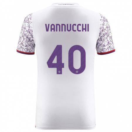 Kandiny Niño Camiseta Tommaso Vannucchi #40 Blanco 2ª Equipación 2023/24 La Camisa Chile