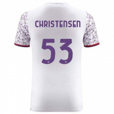 Kandiny Niño Camiseta Oliver Christensen #53 Blanco 2ª Equipación 2023/24 La Camisa Chile