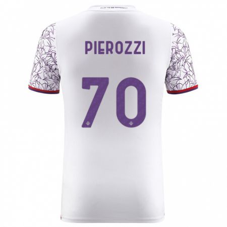 Kandiny Niño Camiseta Niccolò Pierozzi #70 Blanco 2ª Equipación 2023/24 La Camisa Chile