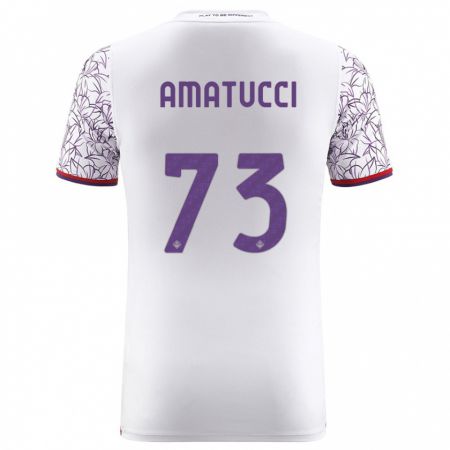 Kandiny Niño Camiseta Lorenzo Amatucci #73 Blanco 2ª Equipación 2023/24 La Camisa Chile