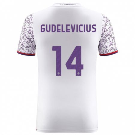 Kandiny Niño Camiseta Ernestas Gudelevicius #14 Blanco 2ª Equipación 2023/24 La Camisa Chile