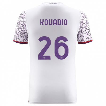 Kandiny Niño Camiseta Eddy Kouadio #26 Blanco 2ª Equipación 2023/24 La Camisa Chile