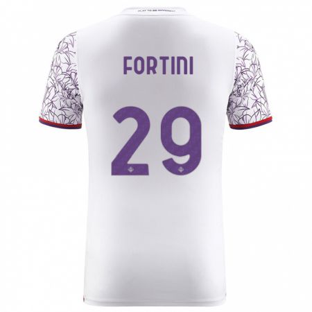 Kandiny Niño Camiseta Niccolò Fortini #29 Blanco 2ª Equipación 2023/24 La Camisa Chile
